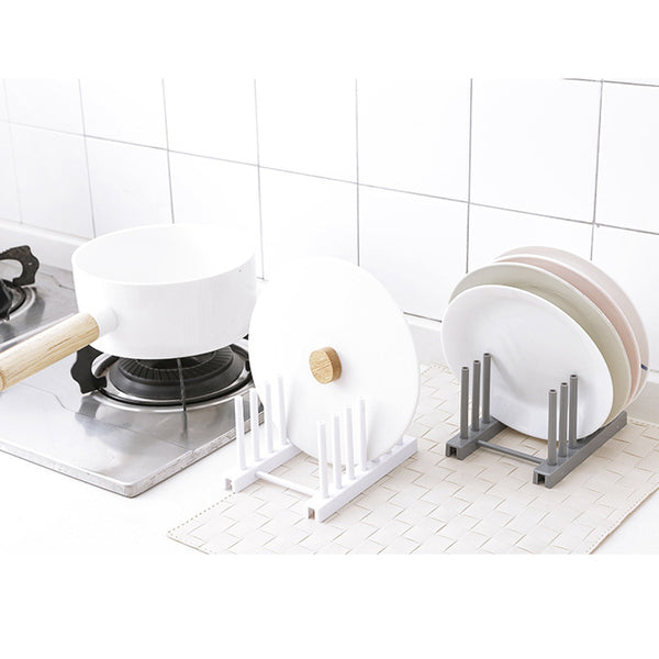 Kitchen Organizer Pot Lid Rack Stainless Steel Spoon Holder Pot